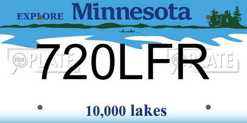 720LFR Minnesota License Plate