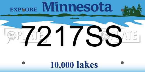 7217SS Minnesota License Plate
