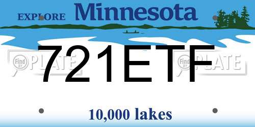 721ETF Minnesota License Plate