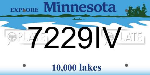 7229IV Minnesota License Plate