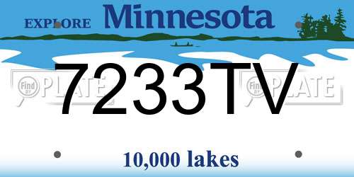 7233TV Minnesota License Plate