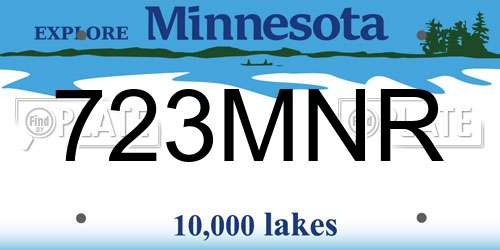 723MNR Minnesota License Plate