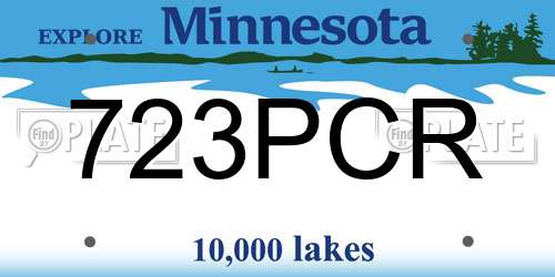 723PCR Minnesota License Plate