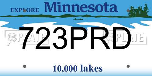 723PRD Minnesota License Plate