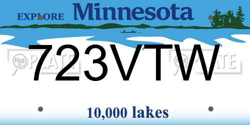 723VTW Minnesota License Plate