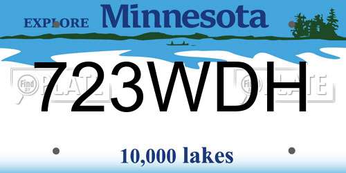 723WDH Minnesota License Plate