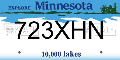 723XHN Minnesota License Plate