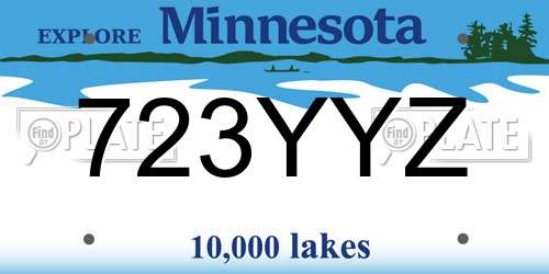 723YYZ Minnesota License Plate