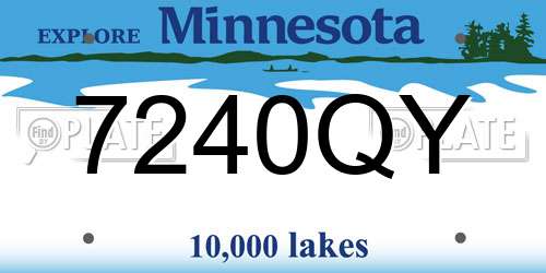 7240QY Minnesota License Plate