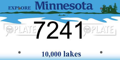 7241 Minnesota License Plate