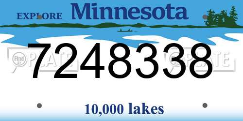 7248338 Minnesota License Plate