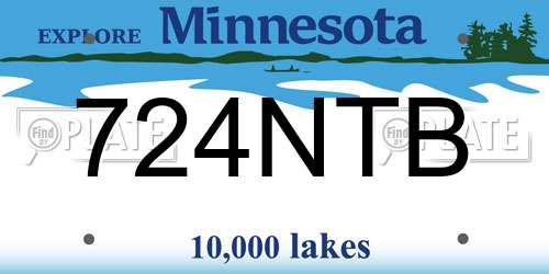 724NTB Minnesota License Plate