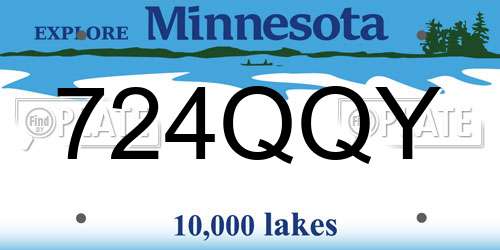 724QQY Minnesota License Plate