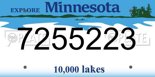7255223 Minnesota License Plate