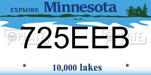 725EEB Minnesota License Plate