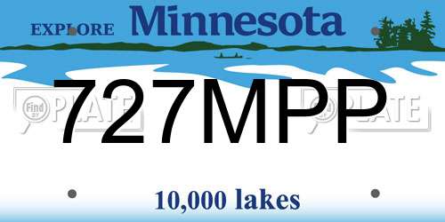 727MPP Minnesota License Plate
