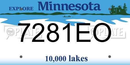 7281EO Minnesota License Plate
