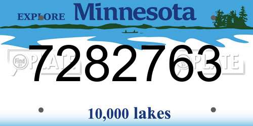7282763 Minnesota License Plate