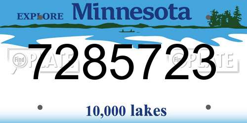 7285723 Minnesota License Plate
