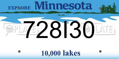 728I30 Minnesota License Plate
