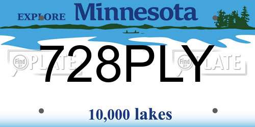 728PLY Minnesota License Plate