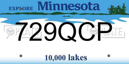 729QCP Minnesota License Plate