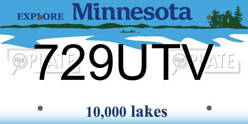 729UTV Minnesota License Plate