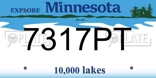 7317PT Minnesota License Plate
