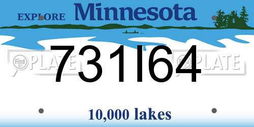 731I64 Minnesota License Plate