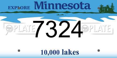 7324 Minnesota License Plate