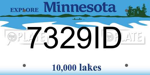 7329ID Minnesota License Plate