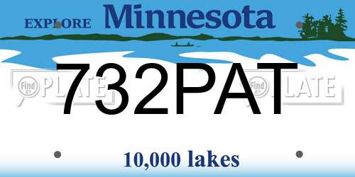 732PAT Minnesota License Plate