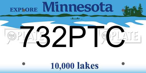 732PTC Minnesota License Plate