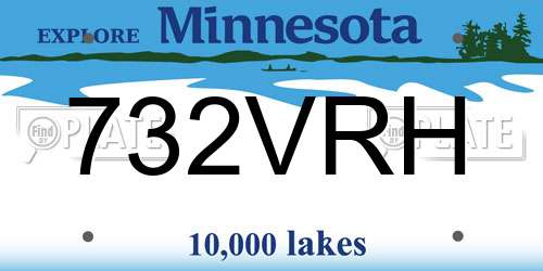 732VRH Minnesota License Plate