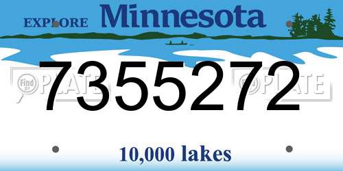 7355272 Minnesota License Plate