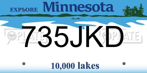 735JKD Minnesota License Plate