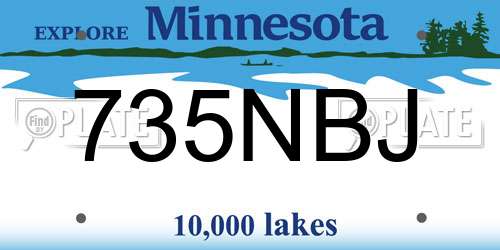 735NBJ Minnesota License Plate