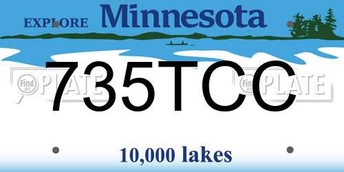735TCC Minnesota License Plate