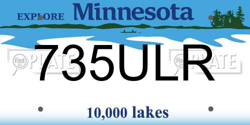 735ULR Minnesota License Plate