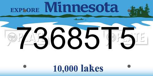 73685T5 Minnesota License Plate