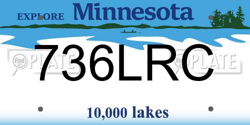 736LRC Minnesota License Plate