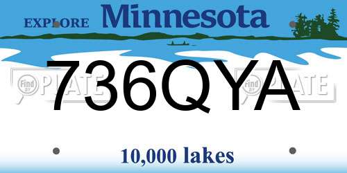 736QYA Minnesota License Plate