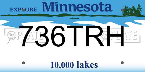 736TRH Minnesota License Plate