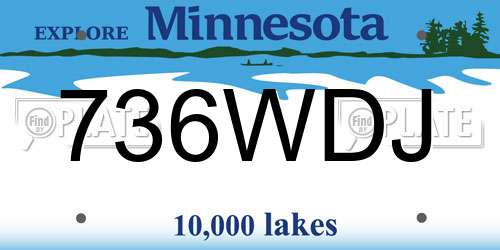736WDJ Minnesota License Plate