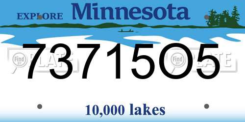 73715O5 Minnesota License Plate