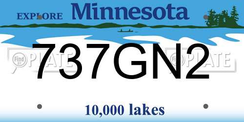 737GN2 Minnesota License Plate