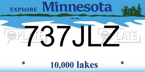 737JLZ Minnesota License Plate