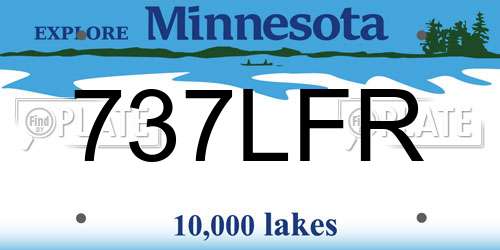 737LFR Minnesota License Plate