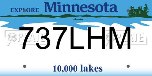737LHM Minnesota License Plate