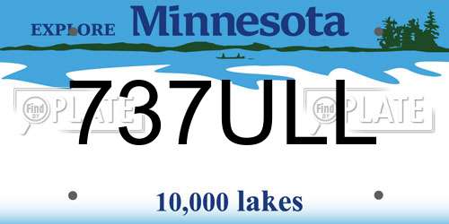 737ULL Minnesota License Plate